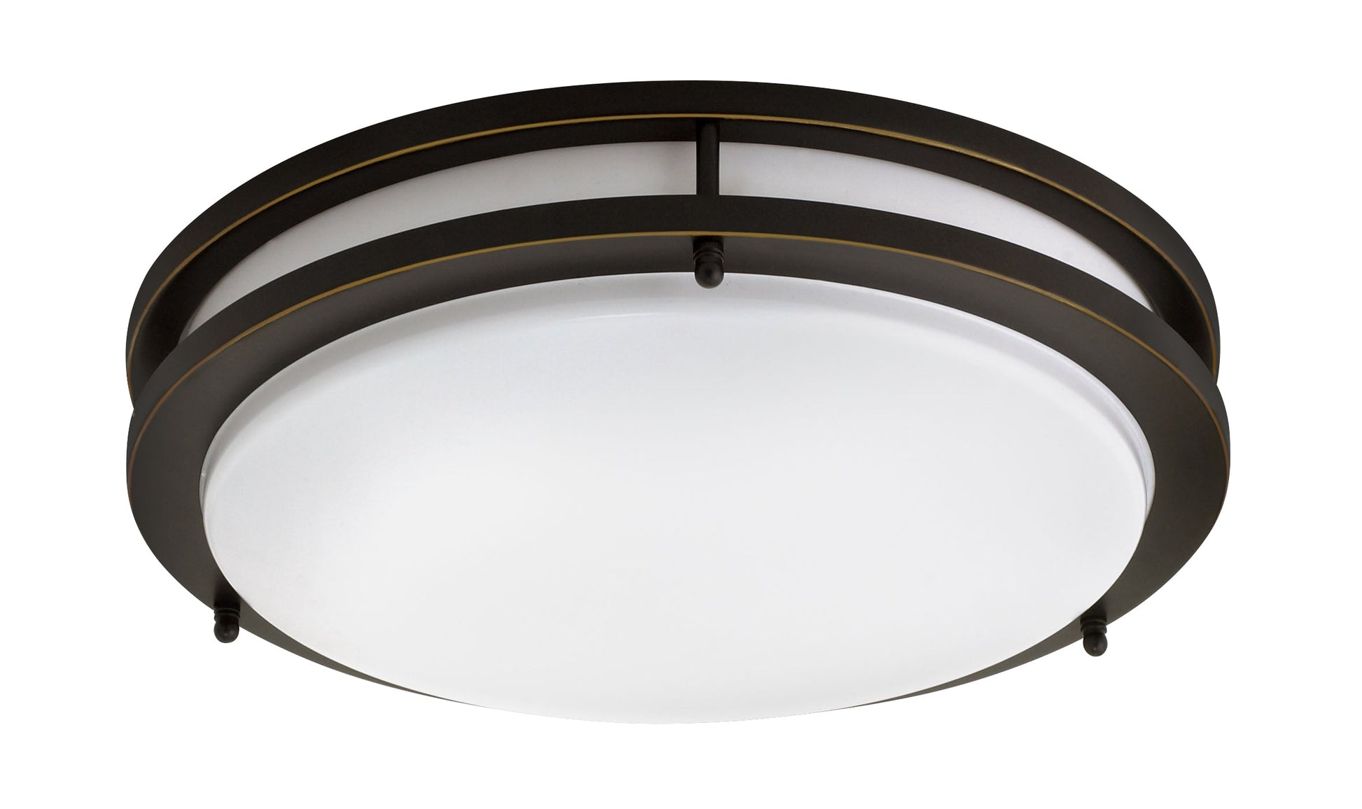 Medallion Lighting Corporation 14" Madison Bronze Steel/Plastic Flush Mount Ceiling Light