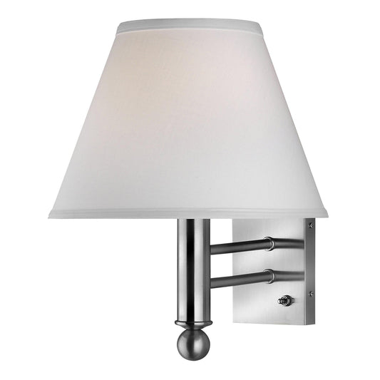 Medallion Lighting Corporation 16" Brushed Steel Single Wall Lamp