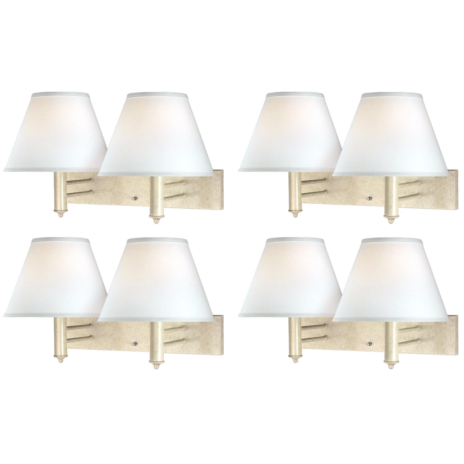 Medallion Lighting Corporation 18" Beige Marble Steel Double Wall Lamp - Set of 4