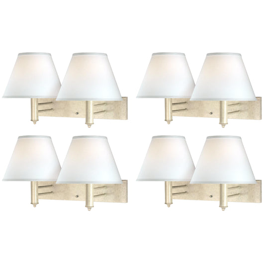 Medallion Lighting Corporation 18" Beige Marble Steel Double Wall Lamp - Set of 4