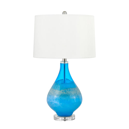 Medallion Lighting Corporation 26" Ocean Blue Fused Glass Acrylic Table Lamp