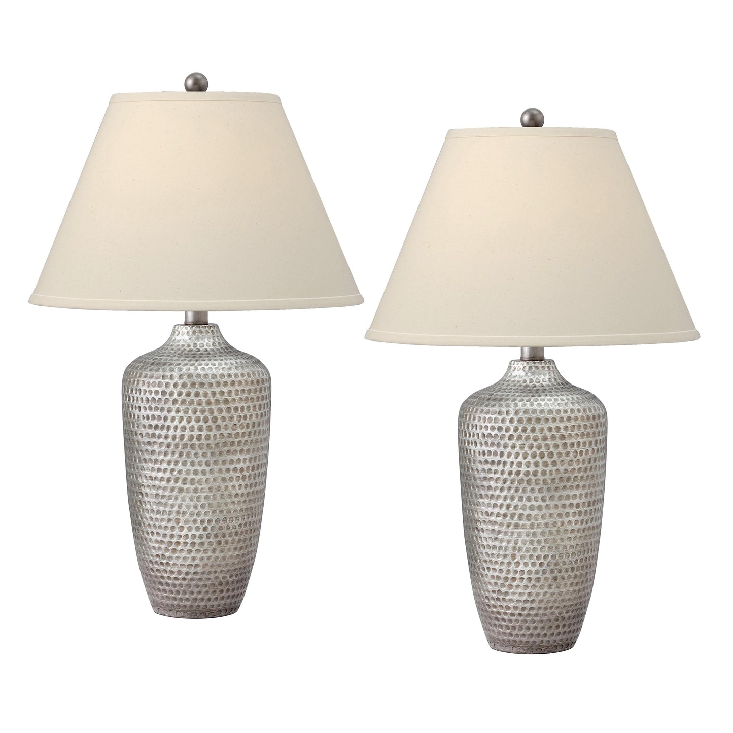 Medallion Lighting Corporation 29" Antique Silver Resin Table Lamp - Set of 2