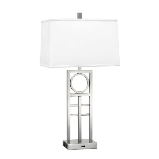 Medallion Lighting Corporation 29" Geometrics Twin-light Double Nightstand Lamp