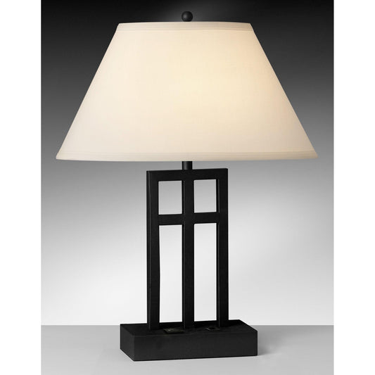 Medallion Lighting Corporation 31" Black Iron Steel Table Lamp - Set of 2
