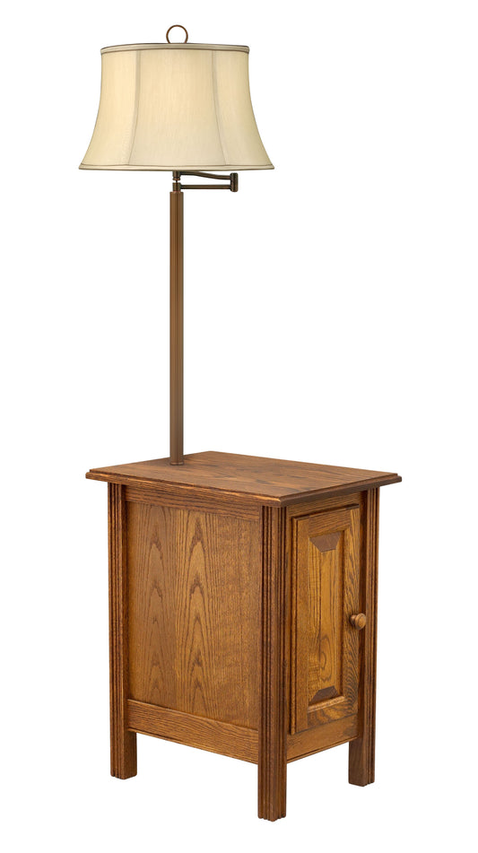 Medallion Lighting Corporation 60" Med. Oak/Legacy Bronze Steel Furniture Floor Lamp