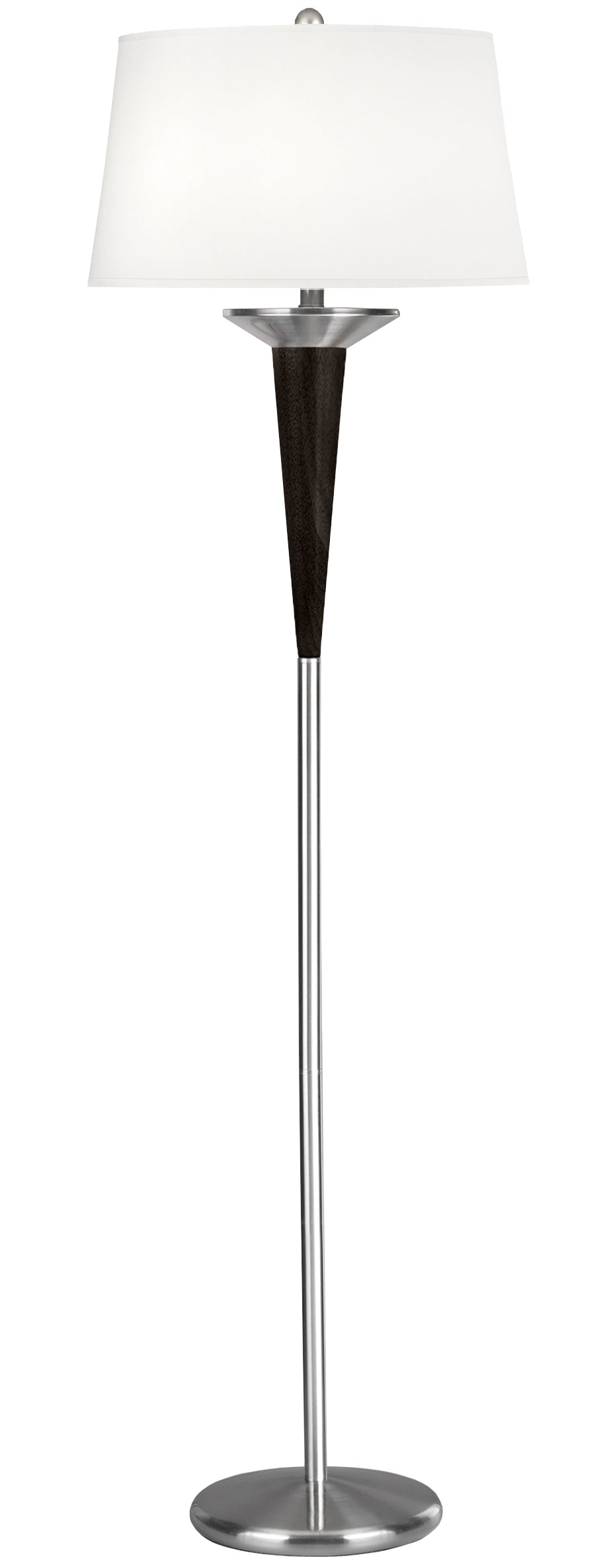 Medallion Lighting Corporation 63" Brushed Steel/Wood Floor Lamp