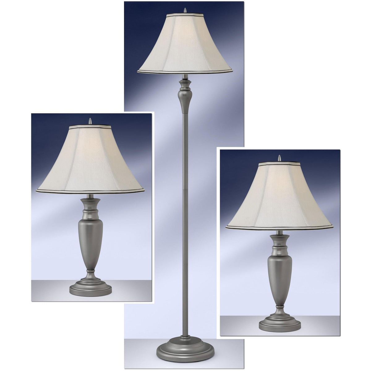 Medallion Lighting Corporation Perugia 3-Piece Table and Floor Lamp Set