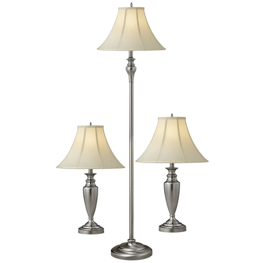Medallion Lighting Corporation Traditional 3-Piece Table and Floor Lamp Set