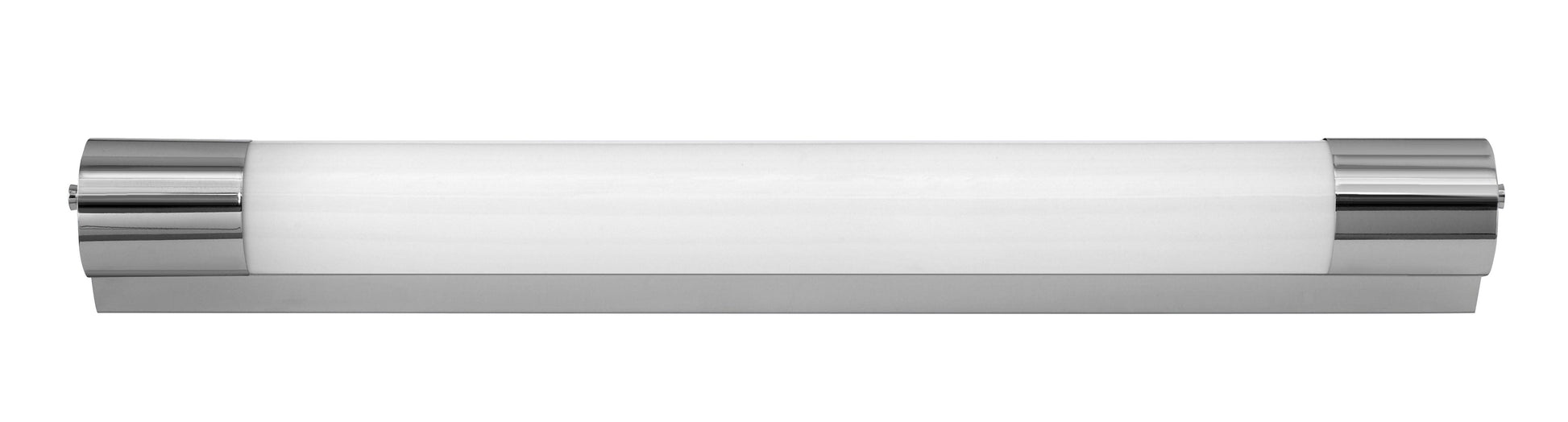 Medallion Lighting Innovate 40" Polished Chrome Steel 2-Light Bath Bar Vanity Fixture With White Acrylic Shade