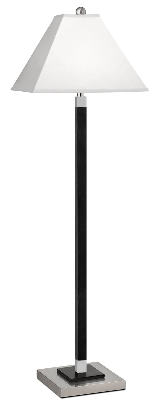 Medallion Lighting Moxie 59" Brushed Steel/Black Ebony Floor Lamp