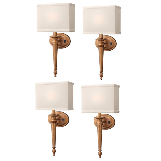 Medallion Lighting New Town 21" Aged Gold Steel Single Wall Lamp - Set of 4