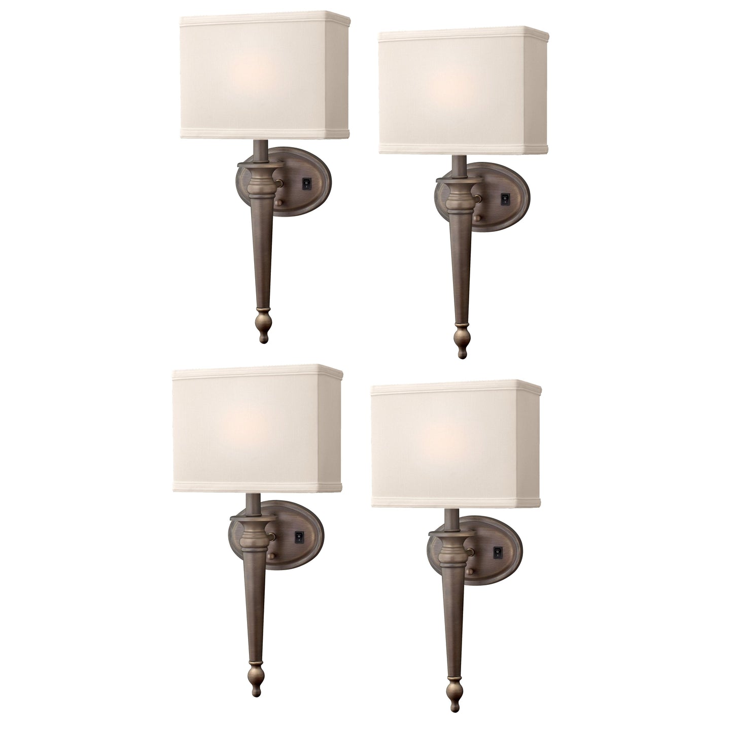 Medallion Lighting New Town 21" Pottery Bronze Steel Wall Sconce - Set of 4
