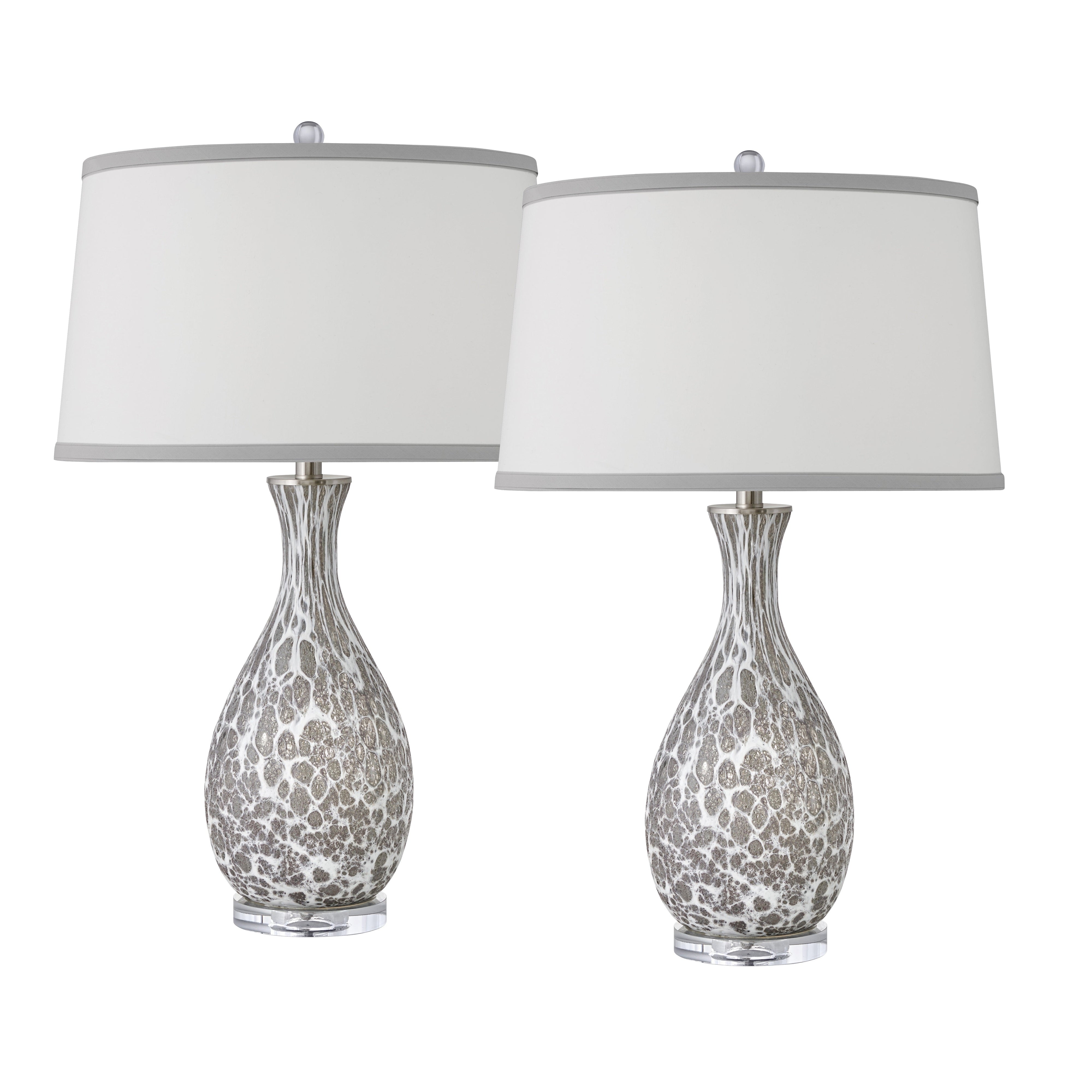 Medallion Lighting Ragno 30" Grey and White Glass Table Lamp With Whit