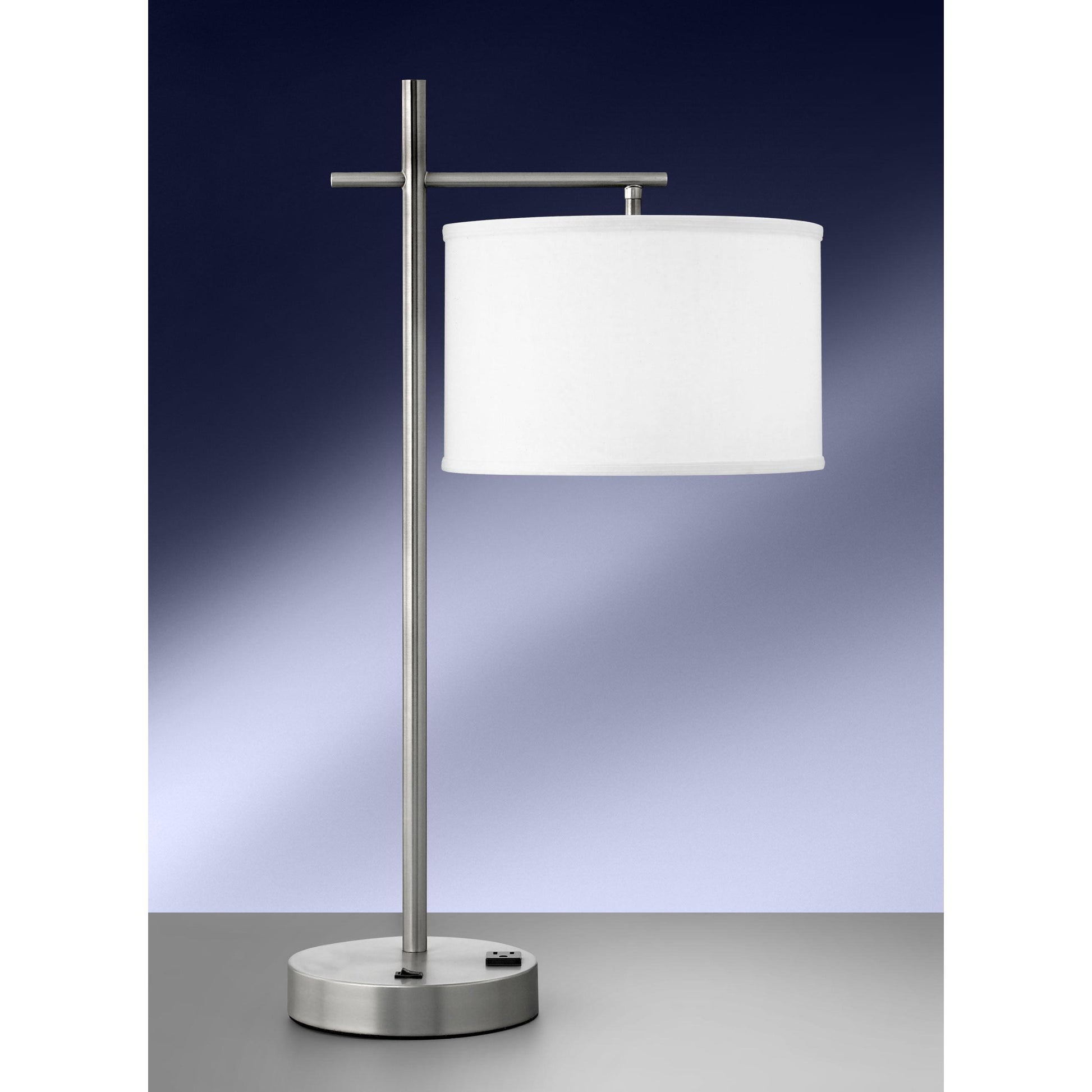 Medallion Lighting Refresh 26" Brushed Steel Single Nightstand Lamp - Set of 2