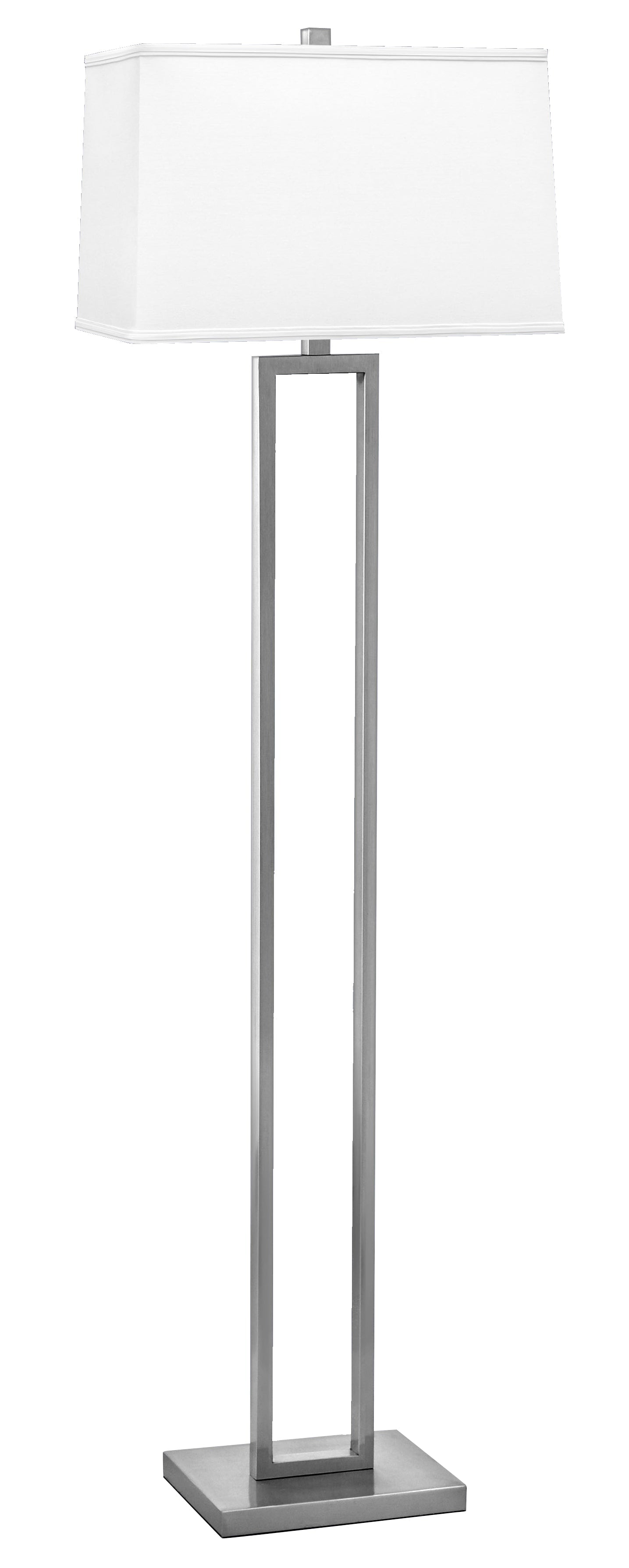 Medallion Lighting Rugged Rectangles 62" Brushed Steel Floor Lamp