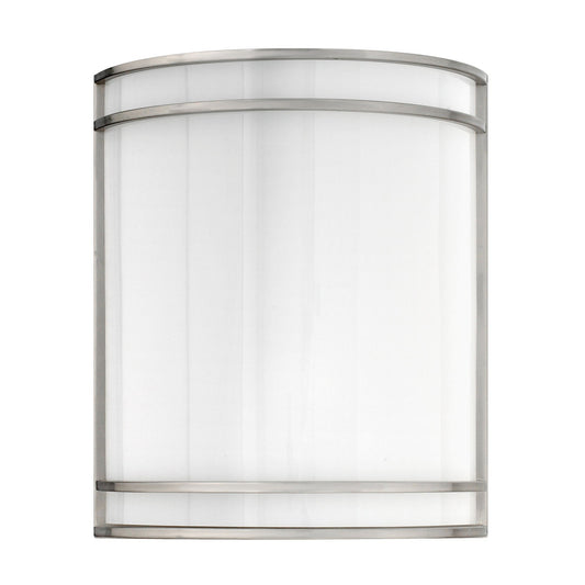 Medallion Lighting Teardrop 11" Brushed Steel Single Flush Mount Wall Sconce With Frosted Acrylic Shade