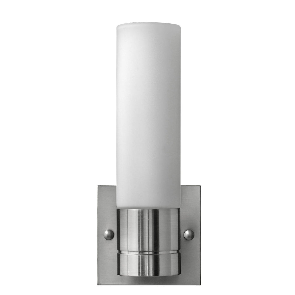 Medallion Lighting Teardrop 11" Brushed Steel Single Wall Sconce With Frosted Glass Cylinder