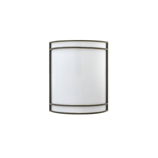 Medallion Lighting Teardrop 11" Madison Bronze Single Flush Mount Wall Sconce With Frosted Acrylic Shade