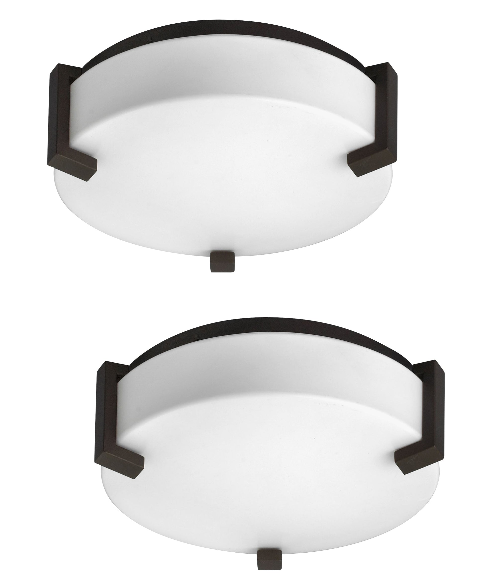 Medallion Lighting Truly Yours 12" Metallic Bronze Steel/Acrylic Flush Mount Ceiling Light - Set of 2