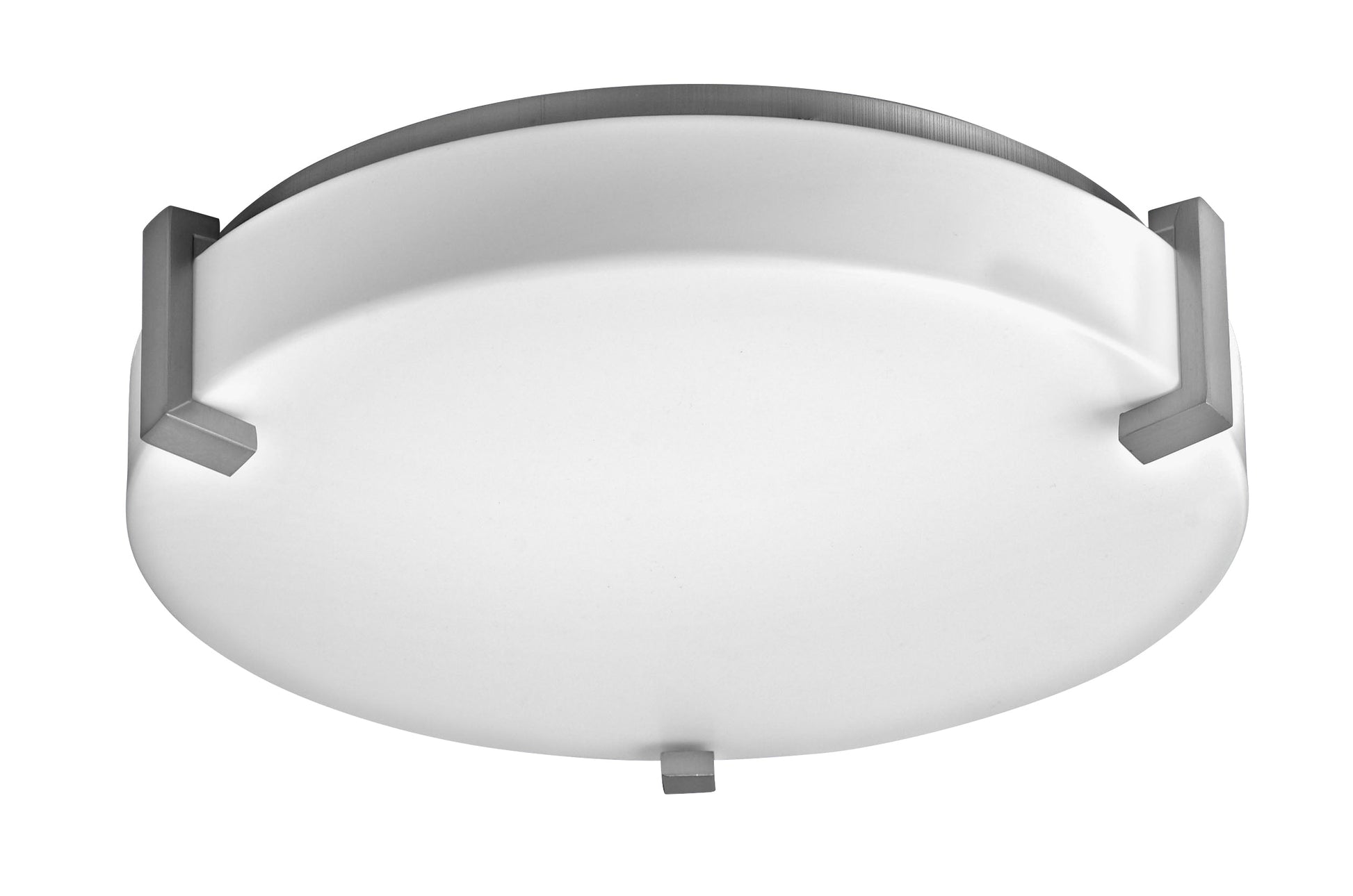 Medallion Lighting Truly Yours 16" Brushed Steel 2-Light Damp Rated Flush Mount Ceiling Light