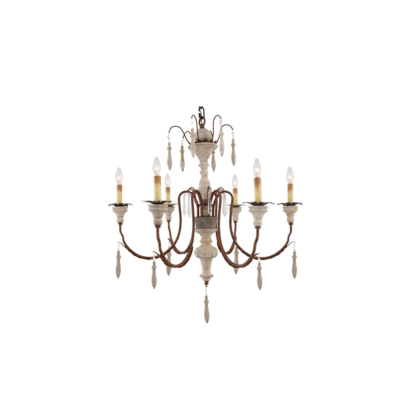Meva Alexis 31" Brown/White Pendant