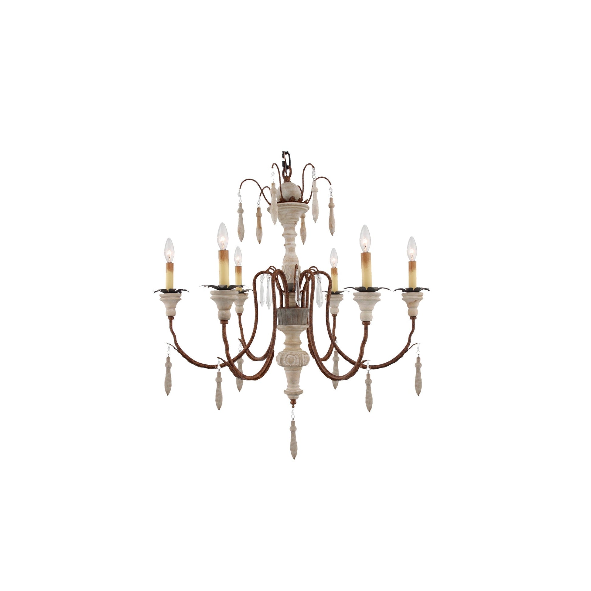 Meva Alexis 31" Brown/White Pendant