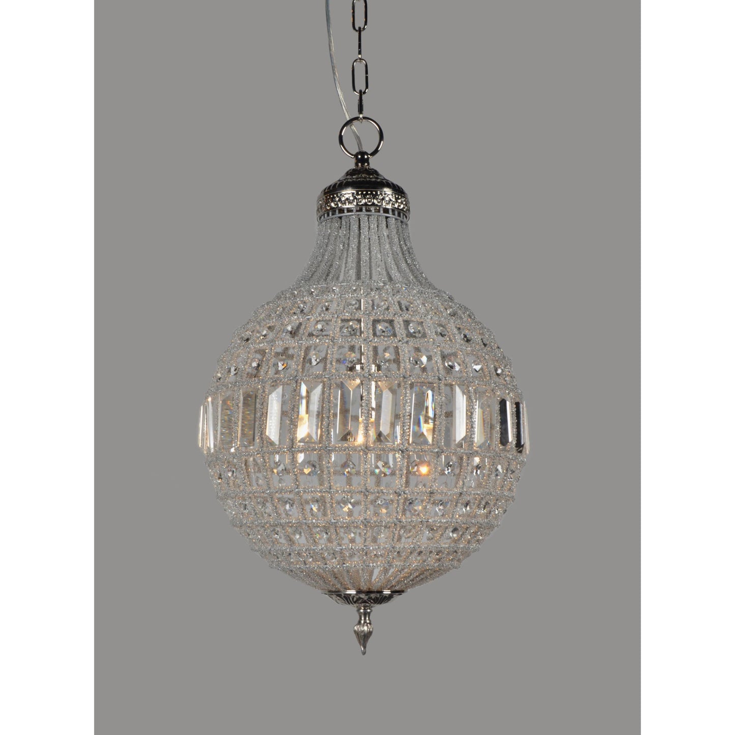 Meva Annabelle 18" Silver/Clear Pendant