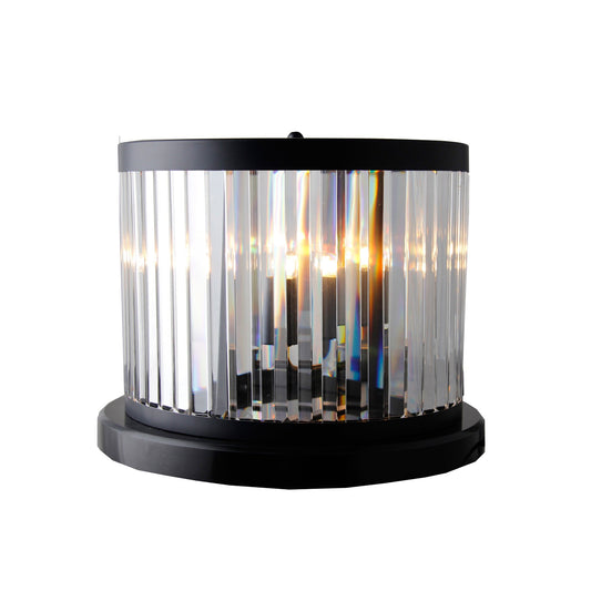 Meva Chloe 14" Crystal Table Lamp With Black Marble Fixture