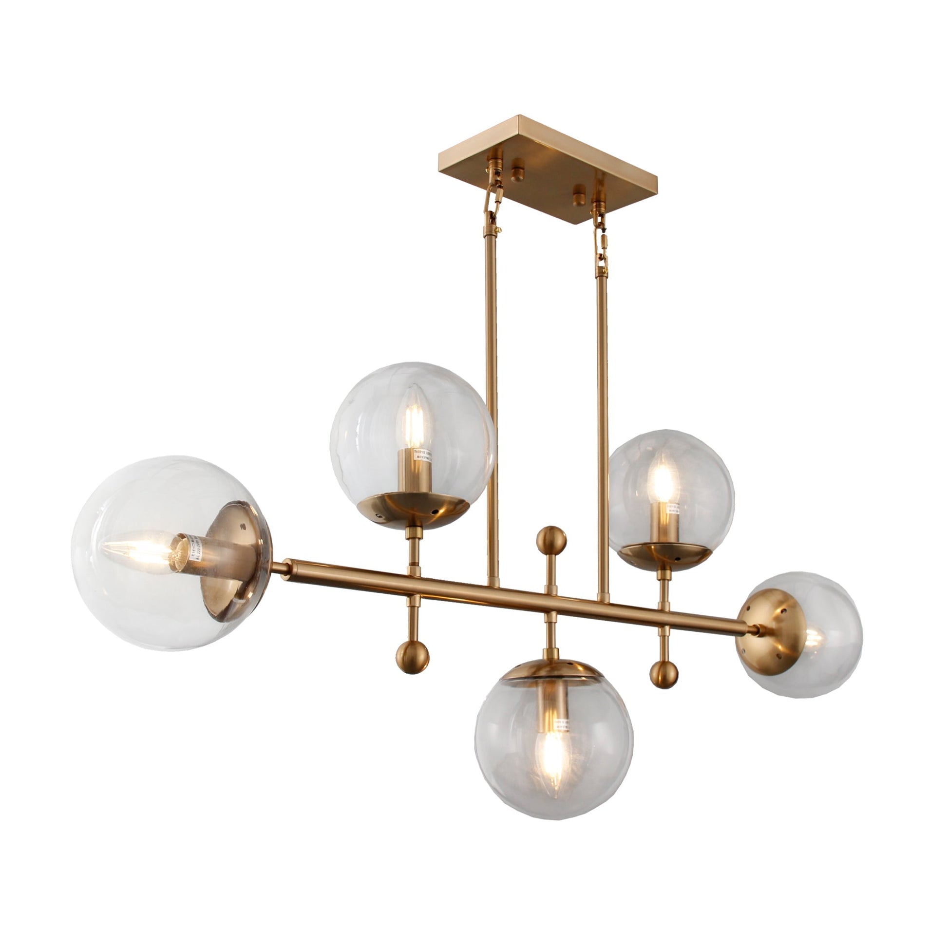 Meva Elijah 40" Brass Pendant