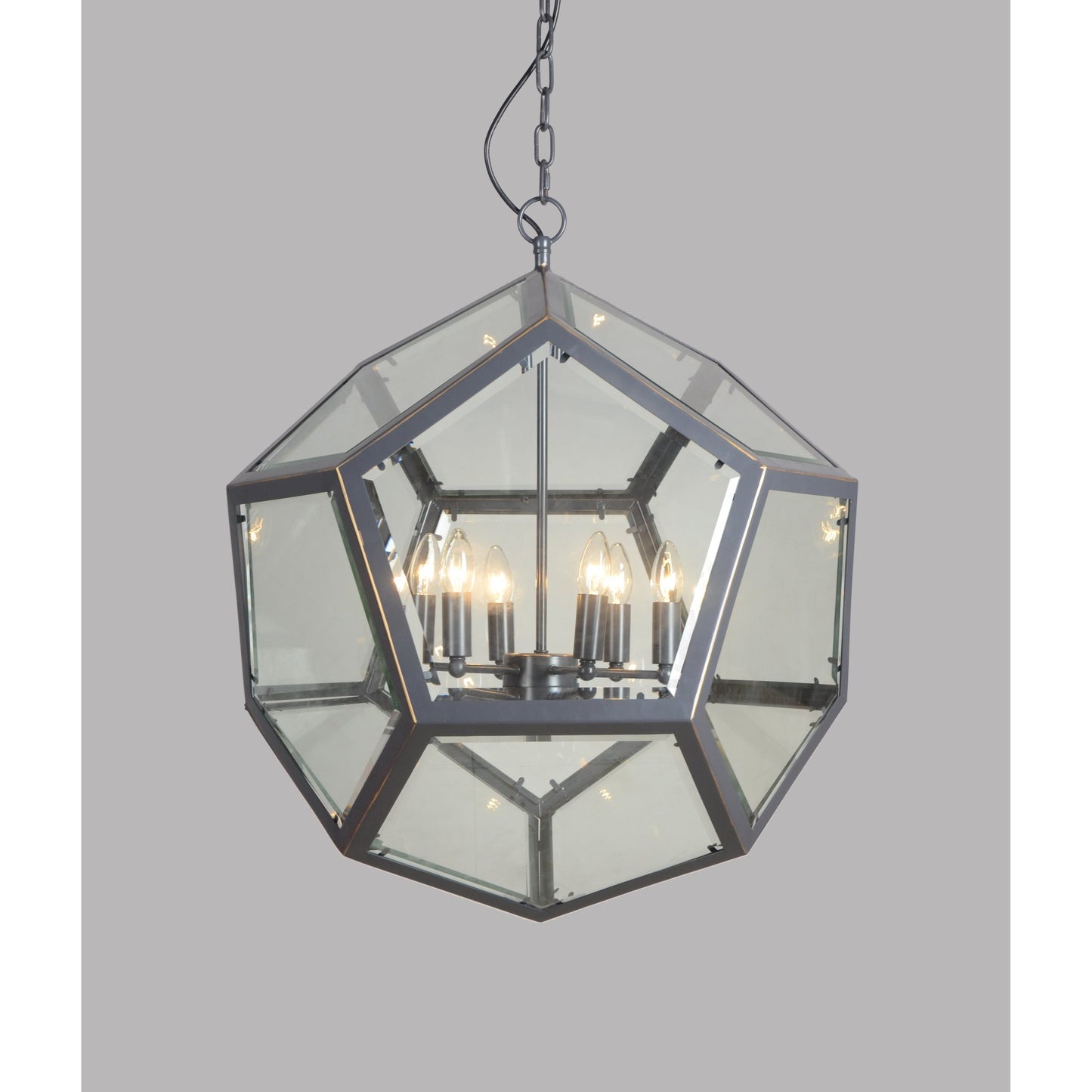 Meva Erin 26" Black/Clear Pendant