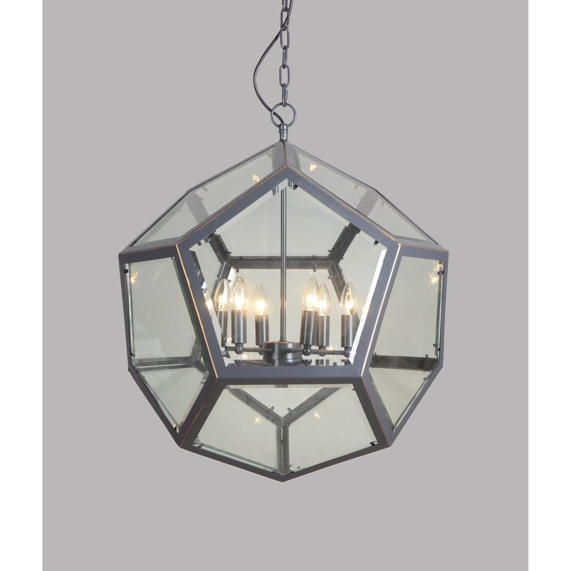 Meva Erin 26" Black/Clear Pendant