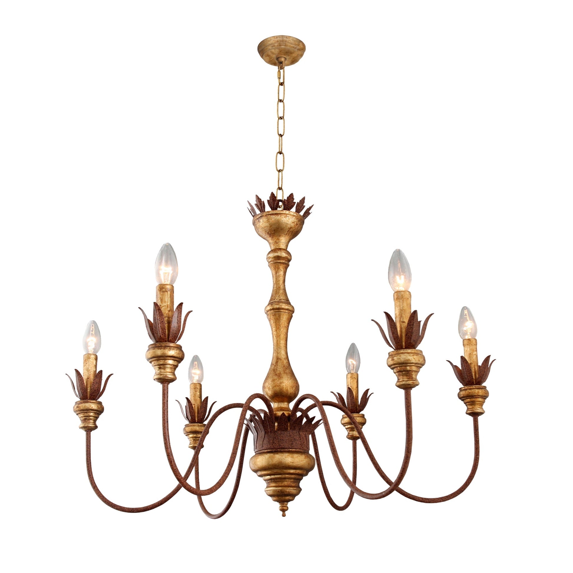 Meva Flore 31" Vintage Gold Pendant