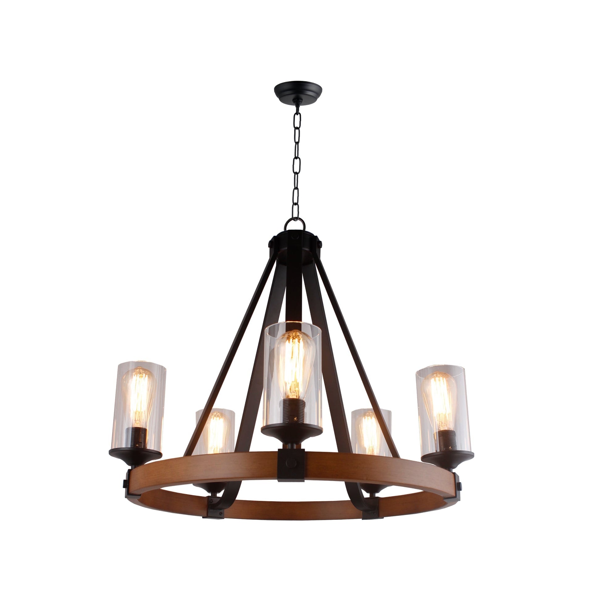 Meva Harold 26" Matte Black Chandelier