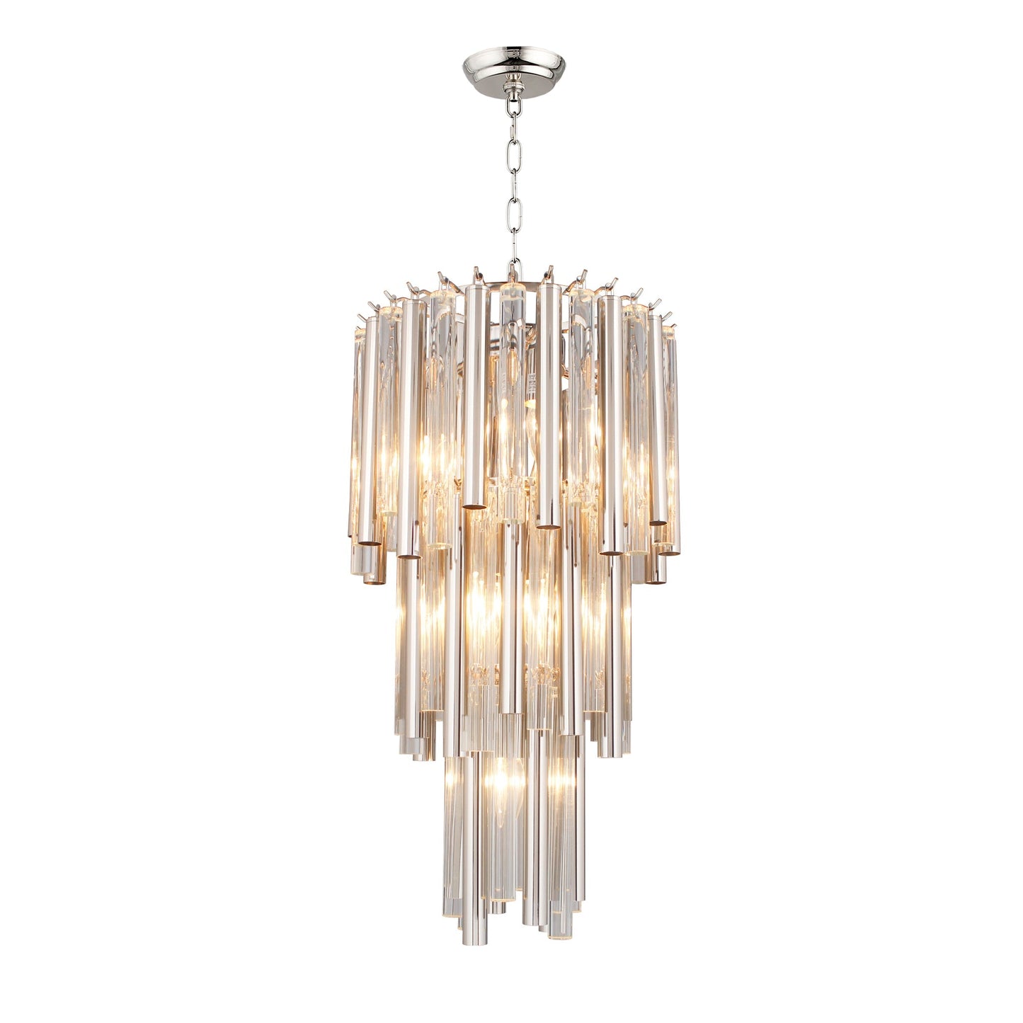 Meva Helena 14" 3-Tier Silver Pendant