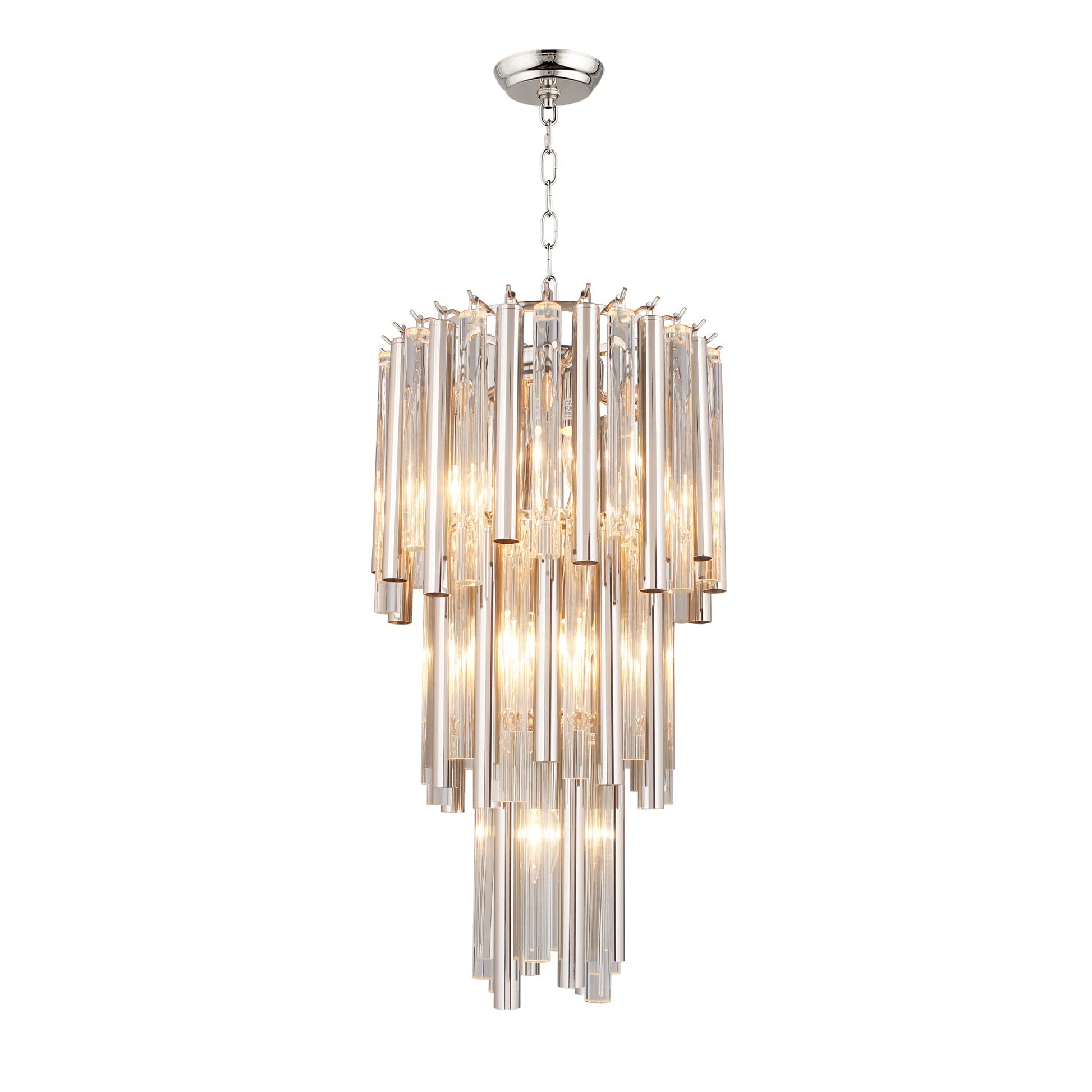 Meva Helena 14" 3-Tier Silver Pendant