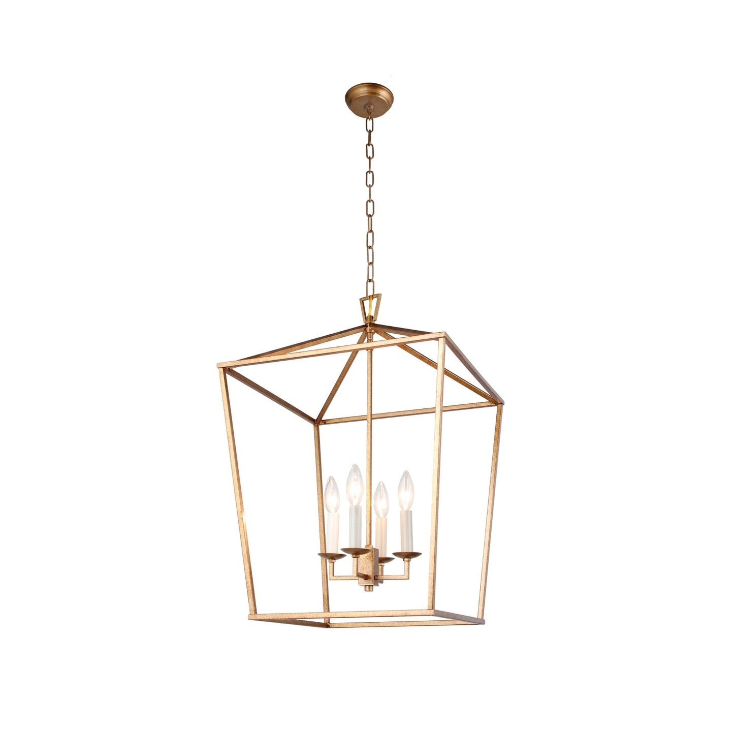 Meva Holly 17" 4-Light Antique Gold Pendant
