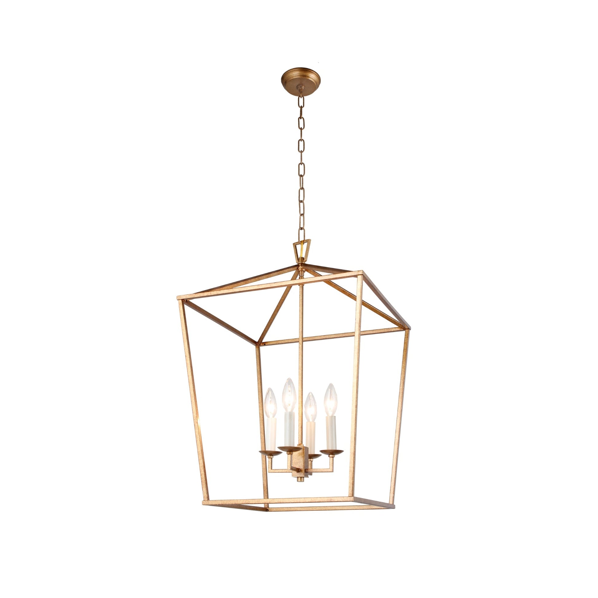 Meva Holly 17" 4-Light Antique Gold Pendant
