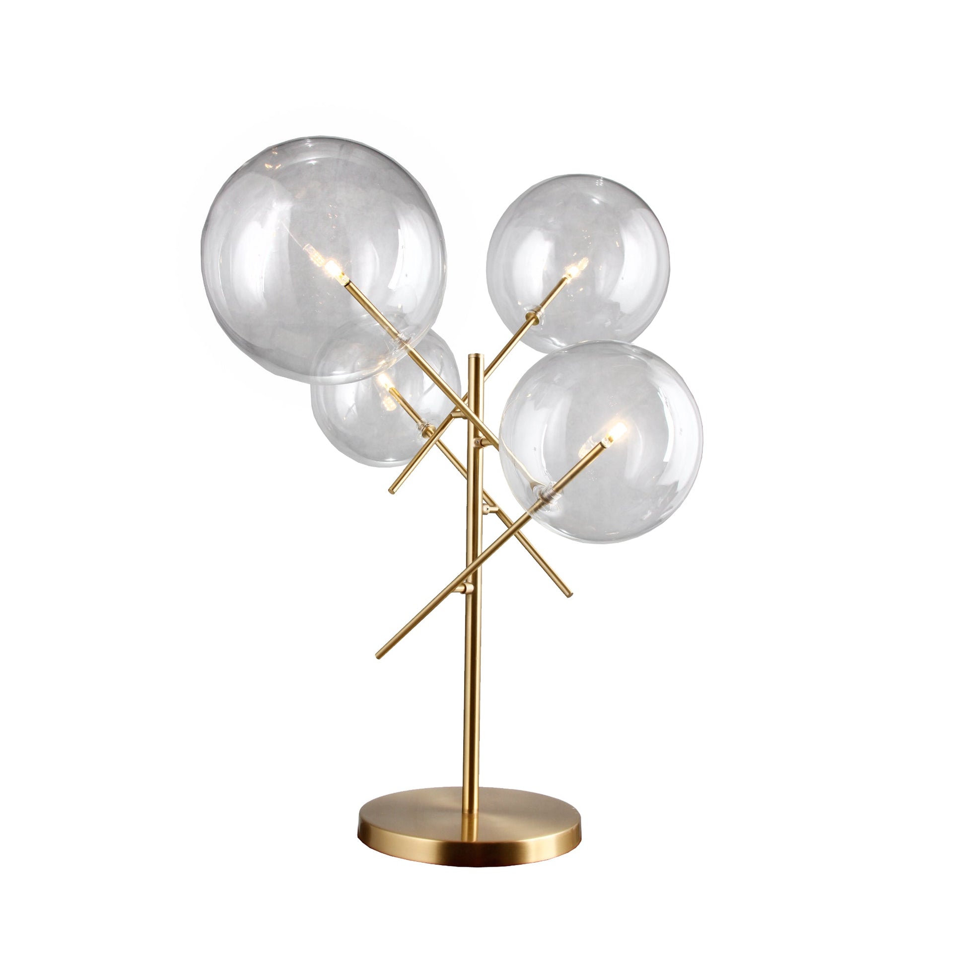 Meva Hugo 26" 4-Light Antique Brass Table Lamp