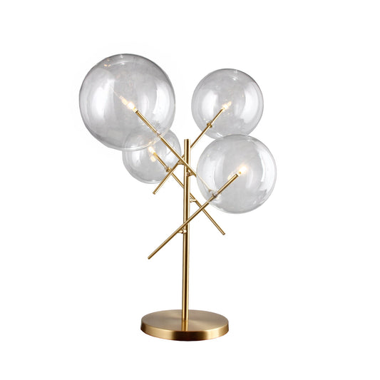 Meva Hugo 26" 4-Light Antique Brass Table Lamp