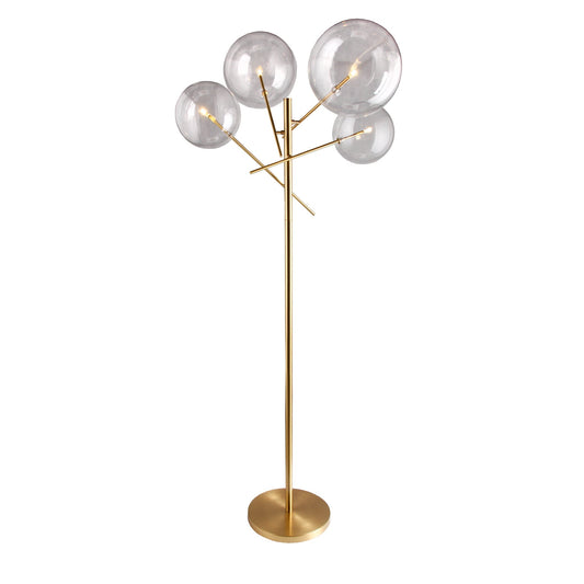 Meva Hugo 31" Antique Brass Floor Lamp