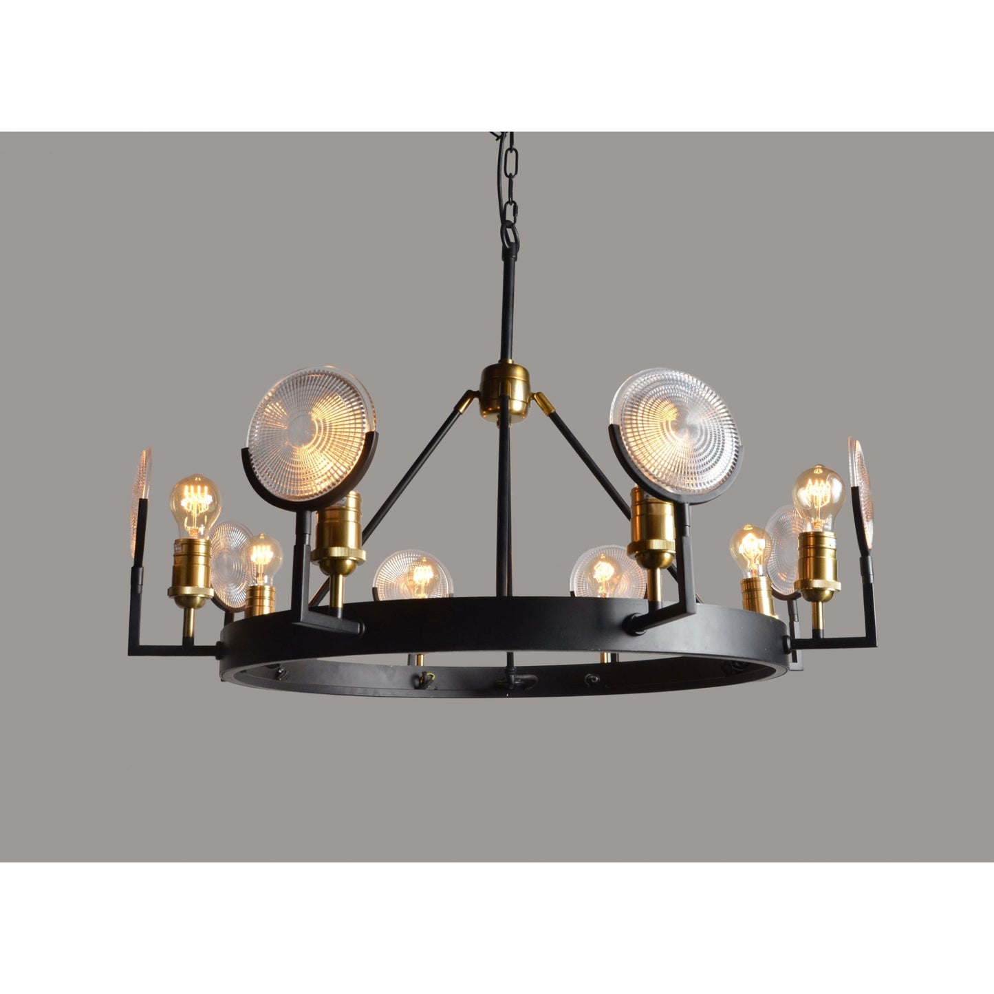 Meva Phoebe 35" Black/Brass Pendant