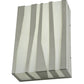 Meyda Lighting 10" Dimmable LED Silver Wall Sconce With White and Gray Shade Glass