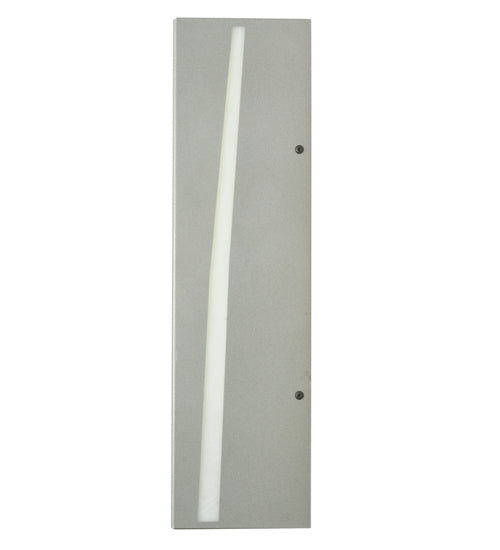Meyda Lighting 10" Dimmable LED Silver Wall Sconce With White and Gray Shade Glass