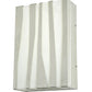 Meyda Lighting 10" Dimmable LED Silver Wall Sconce With White and Gray Shade Glass