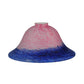 Meyda Lighting 10"W x 5"H Vino Pink and Blue Pate-de-verre Bell Shade Glass