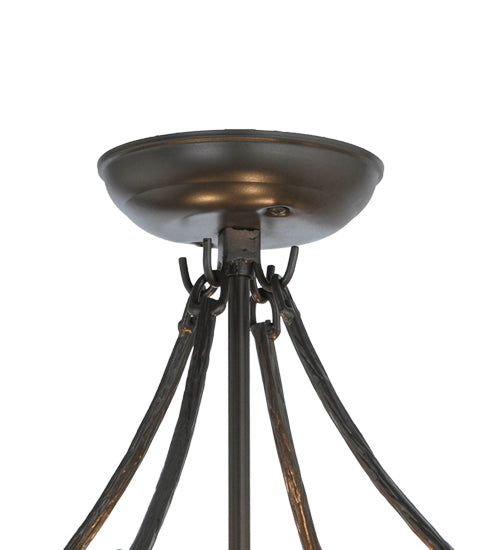Meyda Lighting 11" 3-Light Timeless Bronze Semi-flush Mount Ceiling Light Hardware