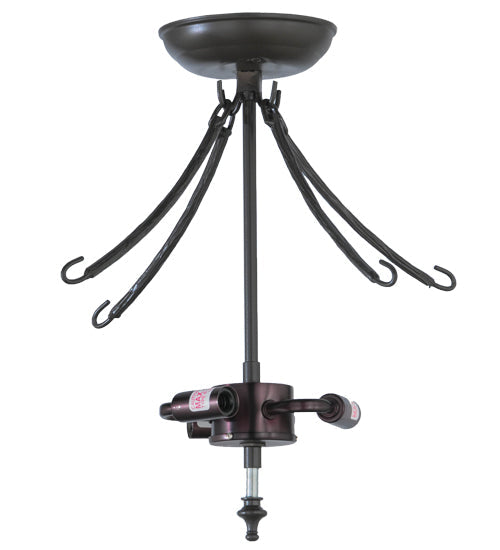 Meyda Lighting 11" 3-Light Timeless Bronze Semi-flush Mount Ceiling Light Hardware