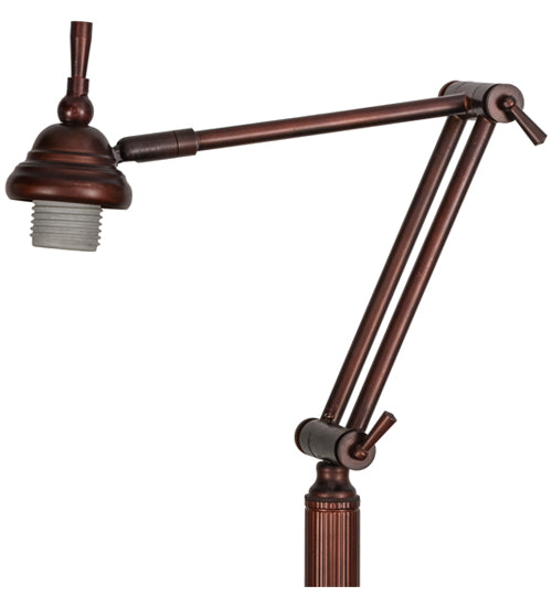 Meyda Lighting 11" Mahogany Bronze Swing Arm Floor Lamp Base