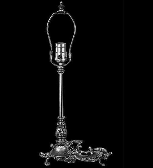 Meyda Lighting 11" Silver Table Lamp Base With Vanity Dish