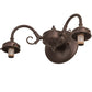Meyda Lighting 12" 2-Light Mahogany Bronze Swing Arm Wall Sconce Hardware With Rotary Switch